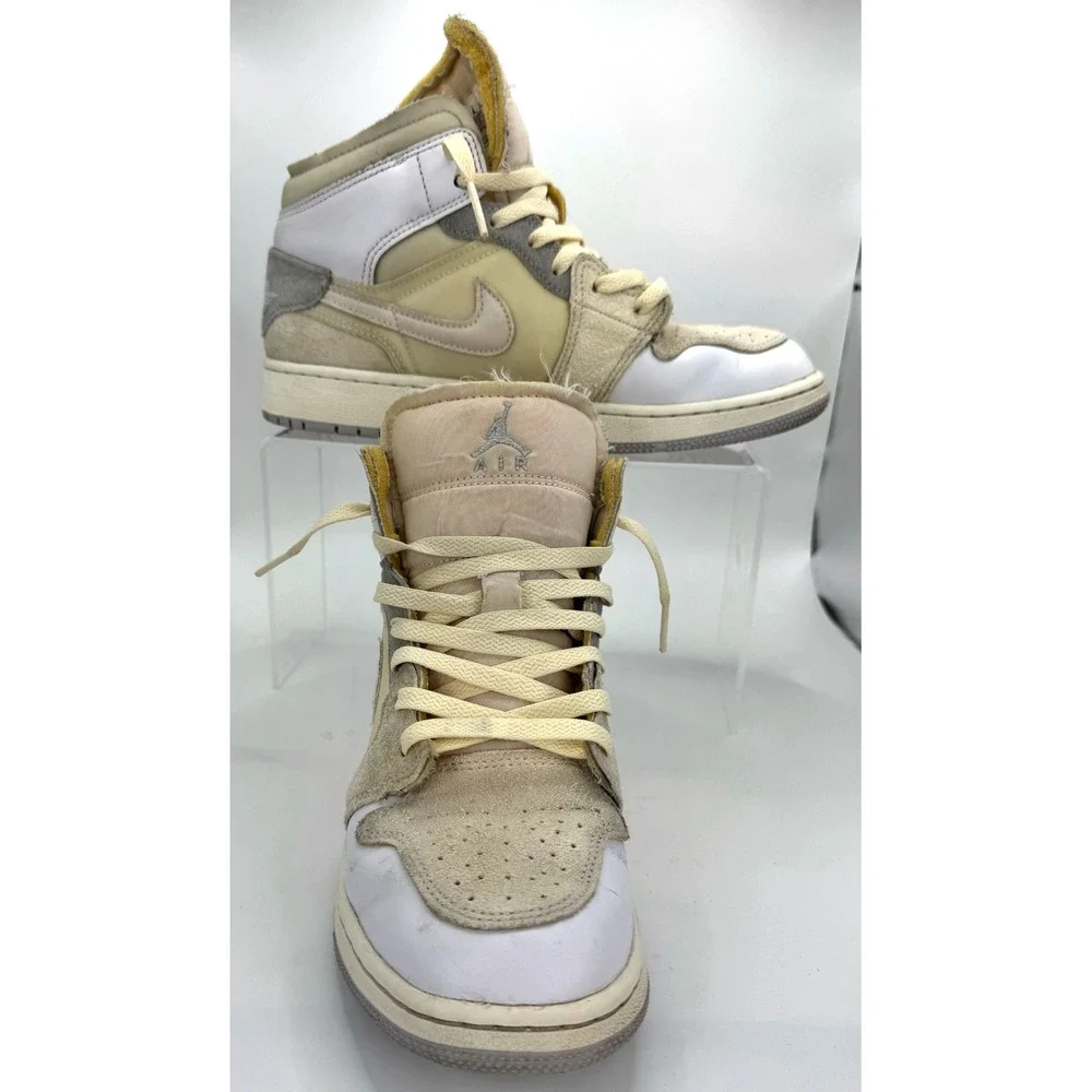 Nike Air Jordan 1 Mid SE Craft Inside Out White Grey (DQ3726-100) Sz 6Y/W 7.5